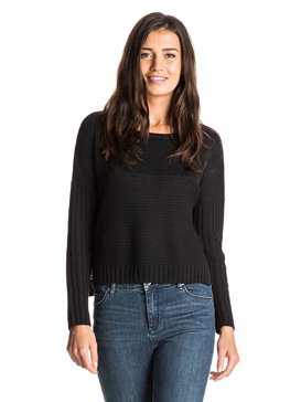 roxy, True To Your School - Sweat court, TRUE BLACK (kvj0) True To Your School - Cropped Sweater ERJSW03125