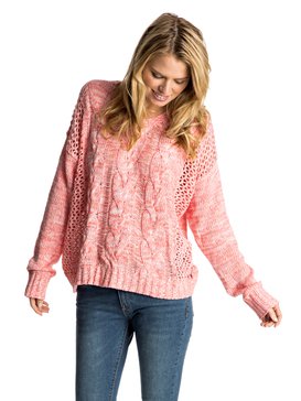 roxy, Ain't No Sunshine - Pullover mit Zopfstrickmuster, GEORGIA PEACH (mje0) Ain't No Sunshine - Cable Knit Jumper ERJSW03169