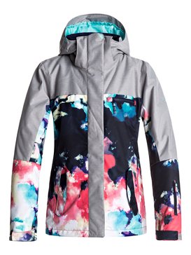 roxy, ROXY Jetty - Veste de snow, NEON GRAPEFRUIT_CLOUD NINE (nkn6) ROXY Jetty - Snow Jacket ERJTJ03132
