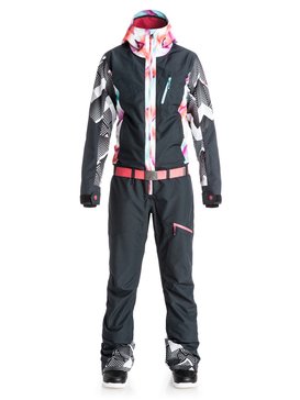 roxy, Pop Snow Impression - Combinaison intégrale de snow, TRUE BLACK (kvj0) Pop Snow Impression - One-Piece Snow Suit ERJTS03002