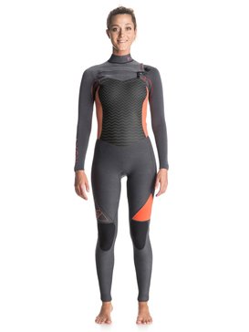 roxy, Performance 3/2mm - Combinaison de surf intégrale zip poitrine, MID HEATHER GREY (sla0) Performance 3/2mm - Chest Zip Full Wetsuit ERJW103002