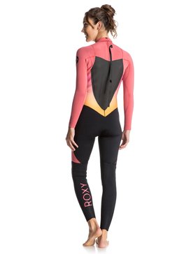 roxy, Syncro 3/2mm - Combinaison de surf intégrale zip dans le dos, PARADISE PINK (mlr0) Syncro 3/2mm - Back Zip Full Wetsuit ERJW103012