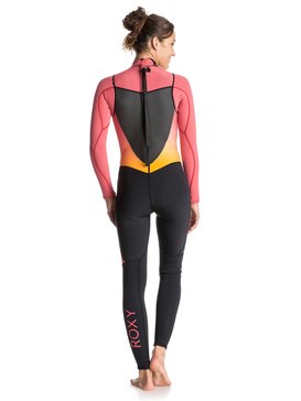 roxy, Syncro 3/2mm - Combinaison de surf intégrale zip dans le dos, PARADISE PINK (mlr0) Syncro 3/2mm - Back Zip Full Wetsuit ERJW103014