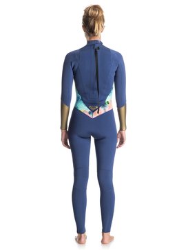 roxy, Pop Surf 4/3mm - Combinaison de surf intégrale zip dans le dos, BLUE DEPTHS (bta0) Pop Surf 4/3mm - Back Zip Full Wetsuit ERJW103019