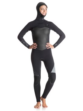 roxy, Performance 5/4/3mm - Traje De Surf Integral Con Capucha De Cremallera En El Pecho, TRUE BLACK (kvj0) Performance 5/4hest Zip Hooded Full Wetsuit ERJW203000