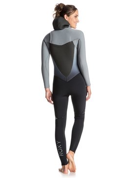 roxy, Syncro 5/4/3mm - Combinaison Intégrale à Capuche Zip Poitrine, TRUE BLACK (kvj0) Syncro 5/4/3mm - Chest Zip Hooded Full Wetsuit ERJW203001