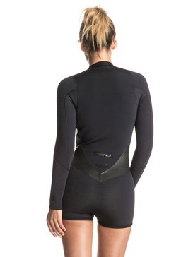 roxy, Pop Surf 2mm - Traje De Surf Primavera De Manga Larga Con Cremallera Frontal, TRUE BLACK (kvj0) Pop Surf 2mm - Front Zip Long Sleeve Springsuit ERJW403003