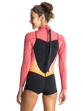 roxy, Syncro 2/2mm - Springsuit met Lang Mouw en Achterrits, PARADISE PINK (mlr0) Syncro 2/2mm - Back Zip Long Sleeve Springsuit ERJW403006