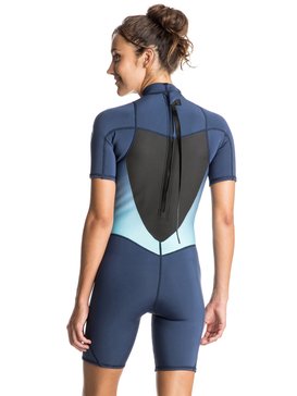 roxy, Syncro 2/2mm - Springsuit zip dans le dos, BLUE PRINT (bsq0) Syncro 2/2mm - Back Zip Springsuit ERJW503002