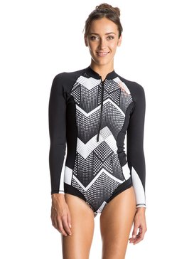 roxy, Pop Surf 1mm - Traje de Surf Primavera De Manga Larga Con Cremallera Trasera, TRUE BLACK (kvj0) Pop Surf 1mm - Back Zip Long Sleeve Springsuit ERJW603005