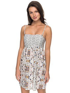 roxy, Ocean Romance Strapless Dress, MARSHMALLOW PEYOTE 2 (xybb) Ocean Romance - Strapless Dress ERJWD03147