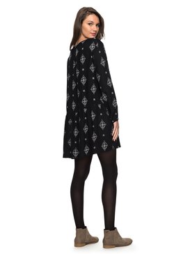 roxy, Sunkissed Daze - Robe fluide à manches longues, ANTHRACITE TRIBAL VOICE (kvj6) Sunkissed Daze - Long Sleeve Dress ERJWD03152