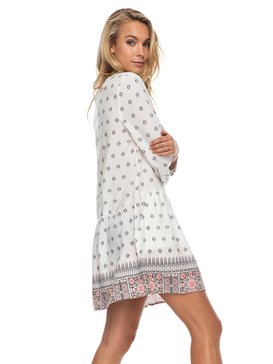 roxy, Sunkissed Daze - Robe fluide à manches longues, MARSHMALLOW CHIEF PRADO BORDER (xwwm) Sunkissed Daze - Long Sleeve Dress ERJWD03152