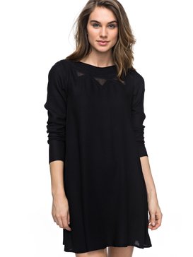 roxy, Rise With The Sun - Robe fluide à manches longues, ANTHRACITE (kvj0) Rise With The Sun - Long Sleeve Dress ERJWD03158