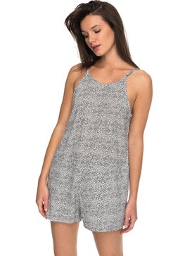 roxy, Island Stories Strappy Romper, MARSHMALLOW WATERCOLOR DOTS (xwwk) ISLAND STORIES ERJWD03179