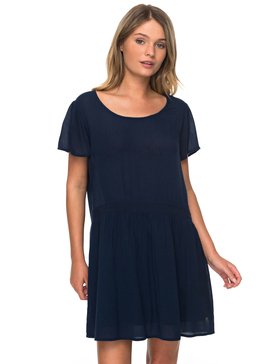 roxy, Bungalow Hide Out Short Sleeve Dress, DRESS BLUES (btk0) BUNGALOW HIDE OUT ERJWD03181