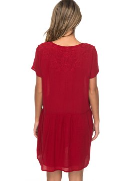 roxy, Bungalow Hide Out Short Sleeve Dress, RIO RED (rrk0) BUNGALOW HIDE OUT ERJWD03181