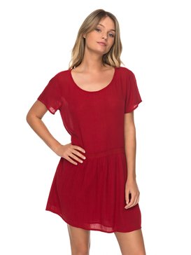 roxy, Bungalow Hide Out Short Sleeve Dress, RIO RED (rrk0) BUNGALOW HIDE OUT ERJWD03181