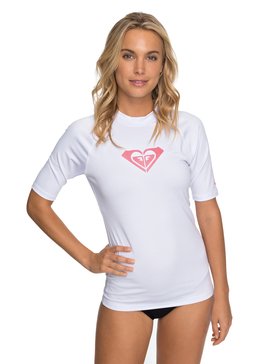 roxy, Whole Hearted - Licra de Manga Corta con Protección Solar UPF 50, WHITE (wbb0) Whole Hearted - Short Sleeve UPF 50 Rash Vest ERJWR03219