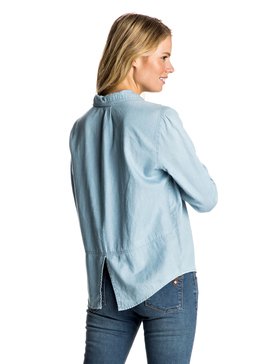 roxy, Light Cloudy - Chemise en jean à manches longues, LIGHT BLUE (bffw) Light Cloudy - Long Sleeve Denim Shirt ERJWT03106