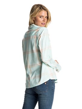 roxy, Plaid On You - Chemise à manches longues, BLEACHED AQUA LETI PLAID (bdr1) Plaid On You - Long Sleeve Shirt ERJWT03108