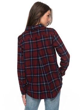 roxy, Heavy Feelings Long Sleeve Shirt, DRESS BLUES SCOTTY PLAID (xrrb) Heavy Feelings A - Long Sleeve Shirt ERJWT03149