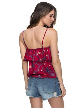 roxy, Ocean Zebra Printed Tank Top, PERSIAN RED BOTANIC GARDEN (mqw6) OCEAN ZEBRA PRINTED ERJWT03167