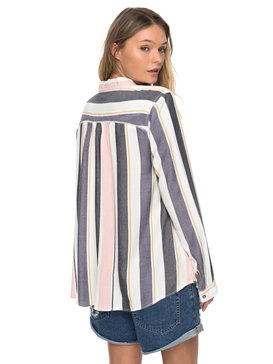 roxy, Romantic Path Stripe Long Sleeve Shirt, NIGHTSHADOW ON THE ROAD STRIPE (bpt2) ROMANTIC PATH STRIPE ERJWT03186