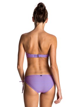 roxy, Mix Dolty - Set de Bikini de cobertura grande abajo y palabra de honor arriba, ROYAL BLUE MOON MAYAN STRIPE (pqf3) Mix Dolty - Bandeau Lowrider Bikini Set ERJX203188