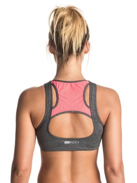 roxy, Sand To Sea Zip - Haut court zippé de bikini, COOL GREY (slr0) Sand To Sea Zip - Zip Crop Bikini Top ERJX303260