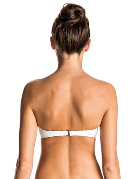roxy, Delicate Touch - Parte de arriba de bikini palabra de honor anudado, SIRENA STRIPE COMBO BLEACHED A (bdr3) Delicate Touch - Knotted Bandeau Bikini Top ERJX303327