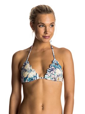 roxy, Sea Lovers - Haut de maillot de bain triangle, MARSHMALLOW BEYOND LOVE (wbt7) Sea Lovers - Tiki Tri Corolle Bikini Top ERJX303336