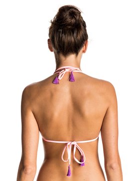 roxy, Sweet Memories - Parte de arriba de bikini triangular tiki, CANDIED ORANGE (mep0) Sweet Memories - Tiki Tri Bikini Top ERJX303339