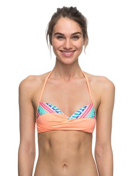 roxy, Sweet Memories - Haut de maillot de bain balconnet, CANDIED ORANGE (mep0) Sweet Memories - Wrap Halter Bikini Top ERJX303344