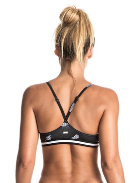 roxy, Summer Pacific - Parte de arriba de bikini atlética, ANTHRACITE PINA SLICE (kvj6) Summer Pacific - Athletic Bra Bikini Top ERJX303354