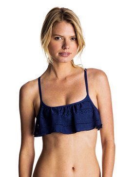 roxy, Drop Diamond - Haut de maillot de bain à volants, BLUE DEPTHS (bta0) Drop Diamond - Flutter Bikini Top ERJX303367
