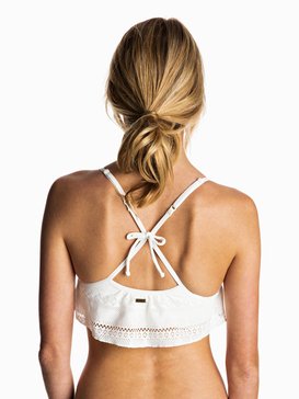 roxy, Drop Diamond - Haut de maillot de bain à volants, MARSHMELLOW (wbt0) Drop Diamond - Flutter Bikini Top ERJX303367