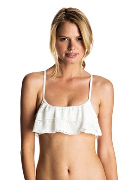 roxy, Drop Diamond - Haut de maillot de bain à volants, MARSHMELLOW (wbt0) Drop Diamond - Flutter Bikini Top ERJX303367