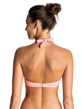 roxy, Strappy Love - Parte de arriba de bikini halter estilo de los 70, LADY PINK (mje0) Strappy Love - 70'S Halter Bikini Top ERJX303373