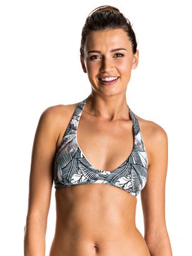 roxy, Strappy Love - Haut De Bikini triangle, MARSHMALLOW READY MADE (wbt7) Strappy Love - 70'S Halter Bikini Top ERJX303382