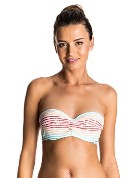 roxy, Sporty ROXY - Haut de maillot de bain balconnet, OLMEQUE STRIPE COMBO MARSHMALL (wbt3) Sporty ROXY - Twisted Bandeau Bikini Top ERJX303387