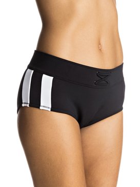 roxy, Lisa Andersen - Parte de abajo de bikini de corte a media cintura, ANTHRACITE (kvj0) Lisa Andersen - Mid Waist Bikini Bottoms ERJX403442