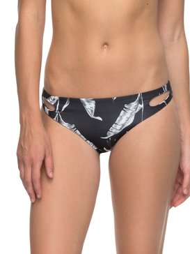 roxy, Strappy Love - Bas de bikini, ANTHRACITE LOVE LETTER (kvj8) Strappy Love - Scooter Bikini Bottoms ERJX403471