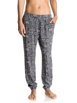 roxy, Easy Peasy - Pantalon de plage, ANTHRACITE BEACHOUSE GEO (kvj7) Easy Peasy - Beach Pants ERJX603064