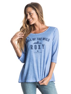 roxy, Waikiki Break Call Of The Wild - Top manches 3/4, PALACE BLUE (bmb0) Waikiki Break Call Of The Wild - 3/4 Sleeve Top ERJZT03571