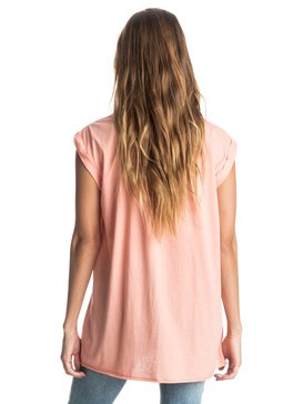 roxy, Take California B - Tee-Shirt à Manches Courtes, PEACH AMBER (mfp0) Take California B - Cuffed Sleeve T-Shirt ERJZT03610