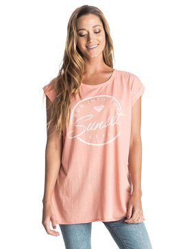 roxy, Take California B - Tee-Shirt à Manches Courtes, PEACH AMBER (mfp0) Take California B - Cuffed Sleeve T-Shirt ERJZT03610