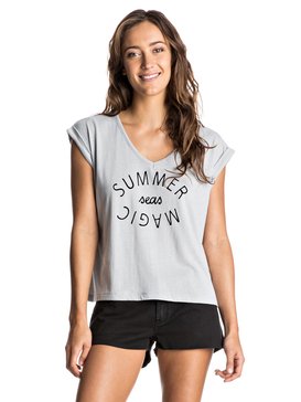 roxy, Guerrero Locals Dreamer - Tee-Shirt à manches retroussées, HERITAGE HEATHER (sgrh) Guerrero Locals Dreamer - Cuffed Sleeve T-Shirt ERJZT03830
