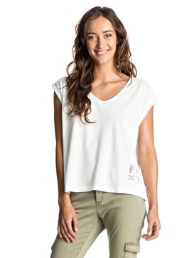 roxy, Guerrero Navaro Stripe - Tee-Shirt à manches retroussées, MARSHMELLOW (wbt0) Guerrero Navaro Stripe - Cuffed Sleeve T-Shirt ERJZT03831