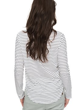 roxy, Just Simple Stripe - Camiseta de Manga Larga, DRESS BLUE JUST SIMPLE STRIPE (btk3) Just Simple Stripe - Long Sleeve T-Shirt ERJZT04014